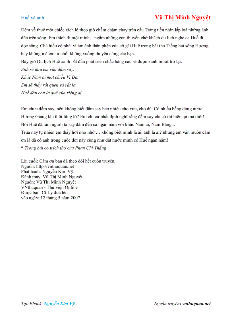 image for page Ebook Huế và anh Vũ Thị Minh Nguyệt