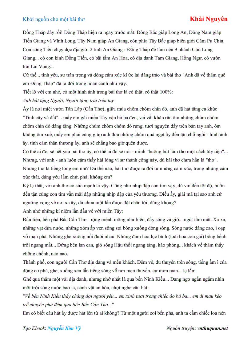 image for page Ebook Khởi nguồn cho một bài thơ Khải Nguyên