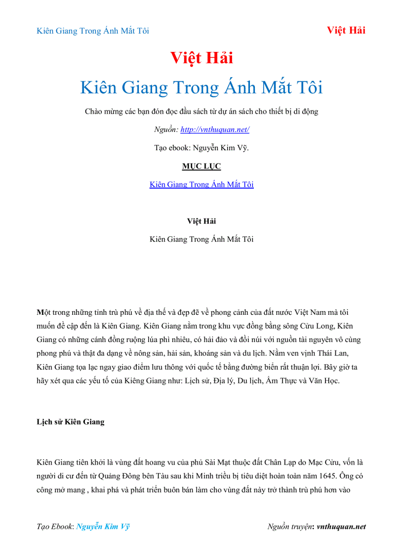 image for page Ebook Kiên Giang Trong Ánh Mắt Tôi Việt Hải