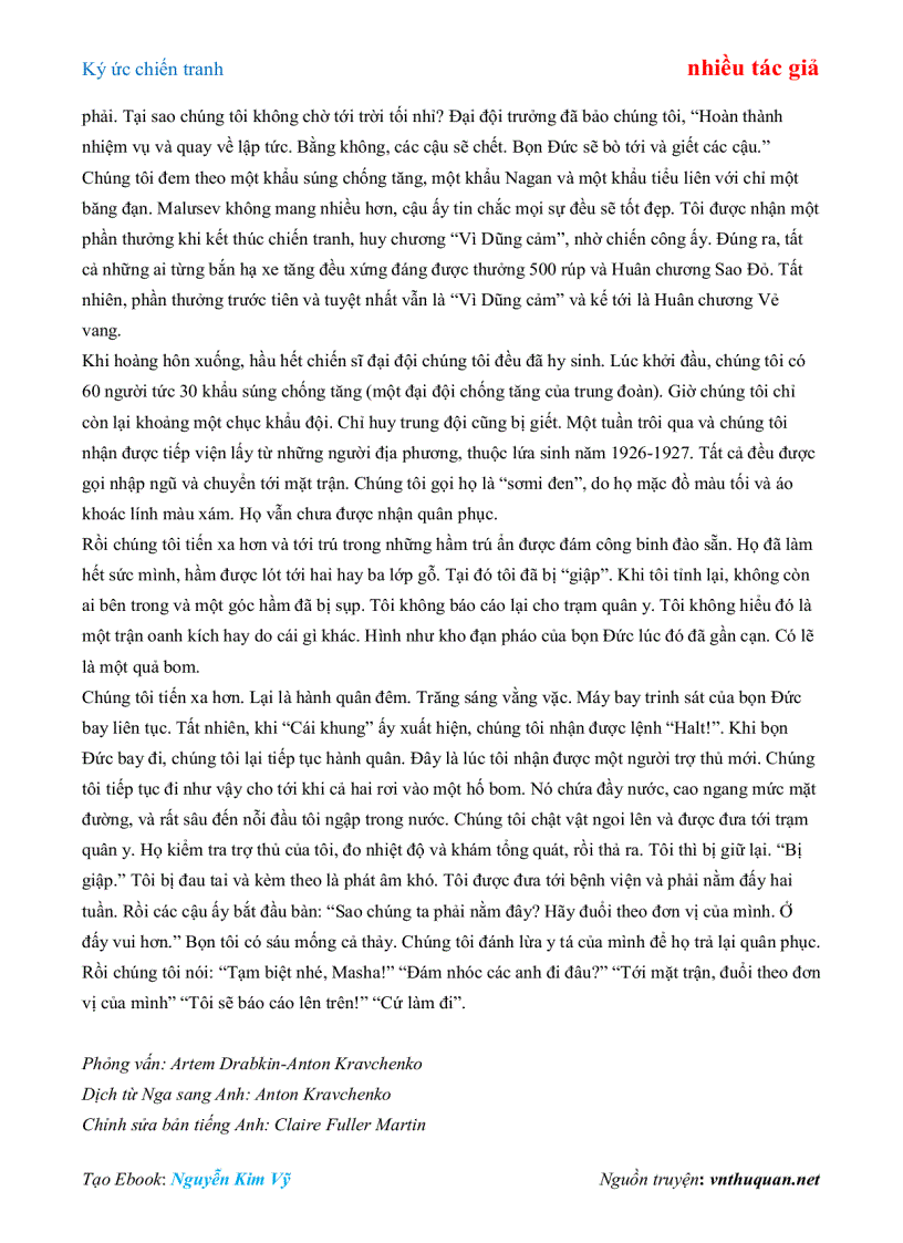 image for page Ebook Ký ức chiến tranh nhiều tác giả