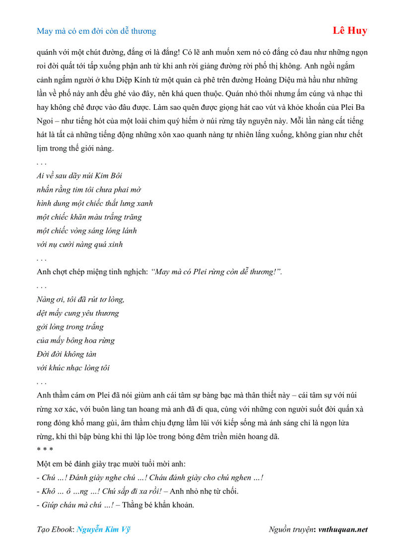 image for page Ebook May mà có em đời còn dễ thương Lê Huy