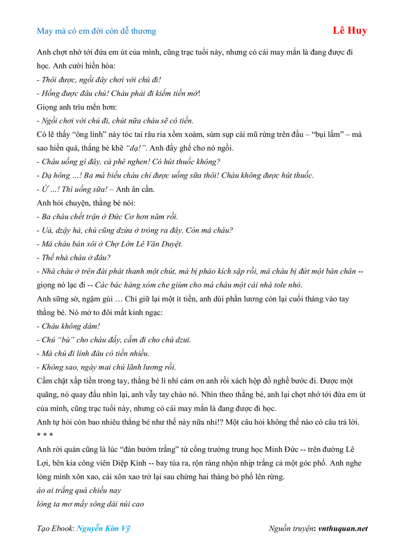 image for page Ebook May mà có em đời còn dễ thương Lê Huy
