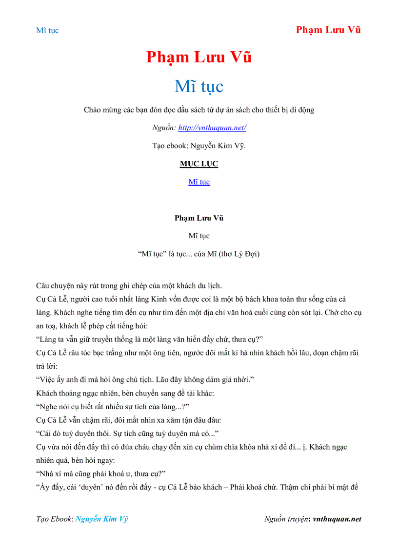 image for page Ebook Mĩ tục Phạm Lưu Vũ