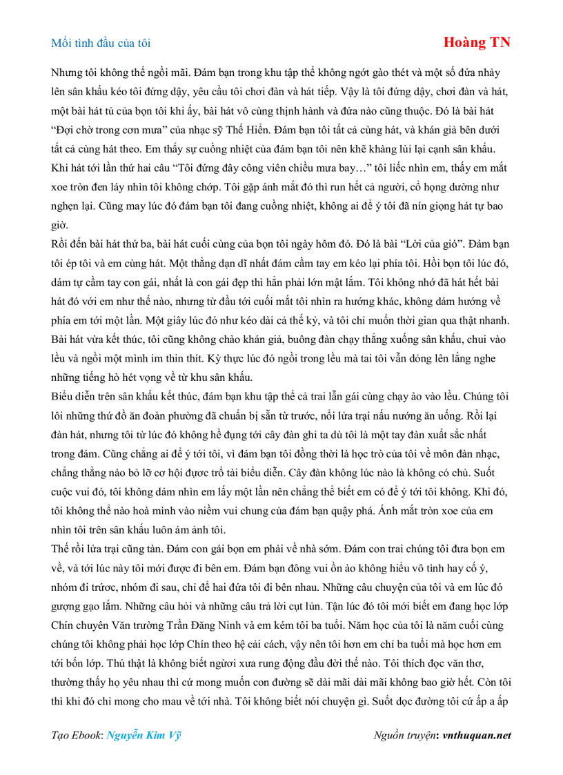 image for page Ebook Mối tình đầu của tôi Hoàng TN