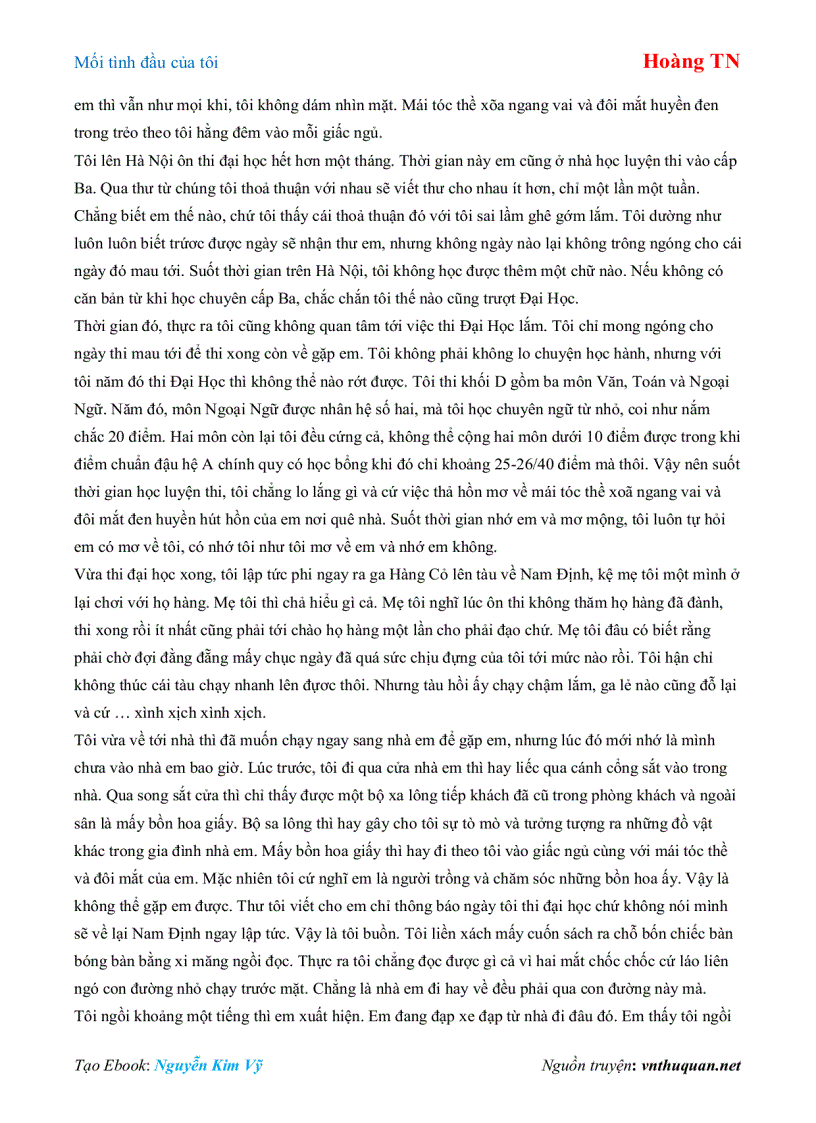 image for page Ebook Mối tình đầu của tôi Hoàng TN