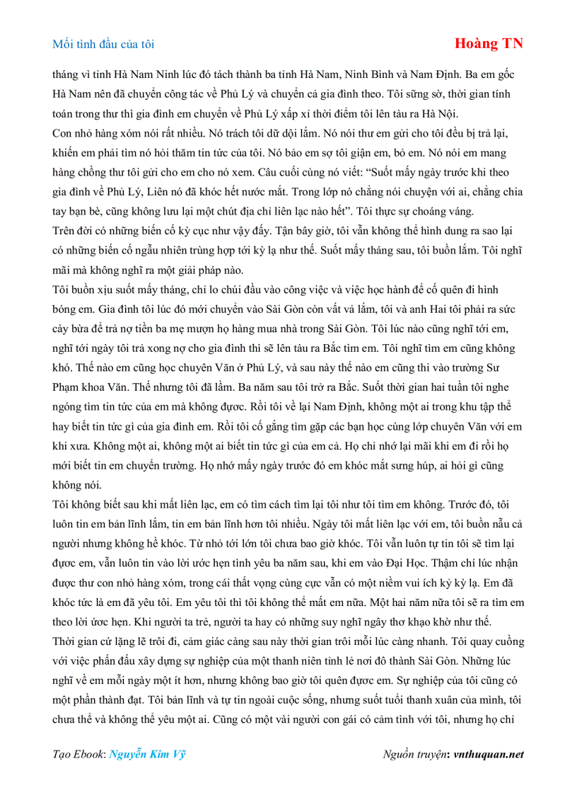 image for page Ebook Mối tình đầu của tôi Hoàng TN