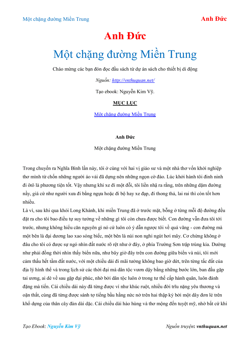 image for page Ebook Một chặng đường Miền Trung Anh Đức