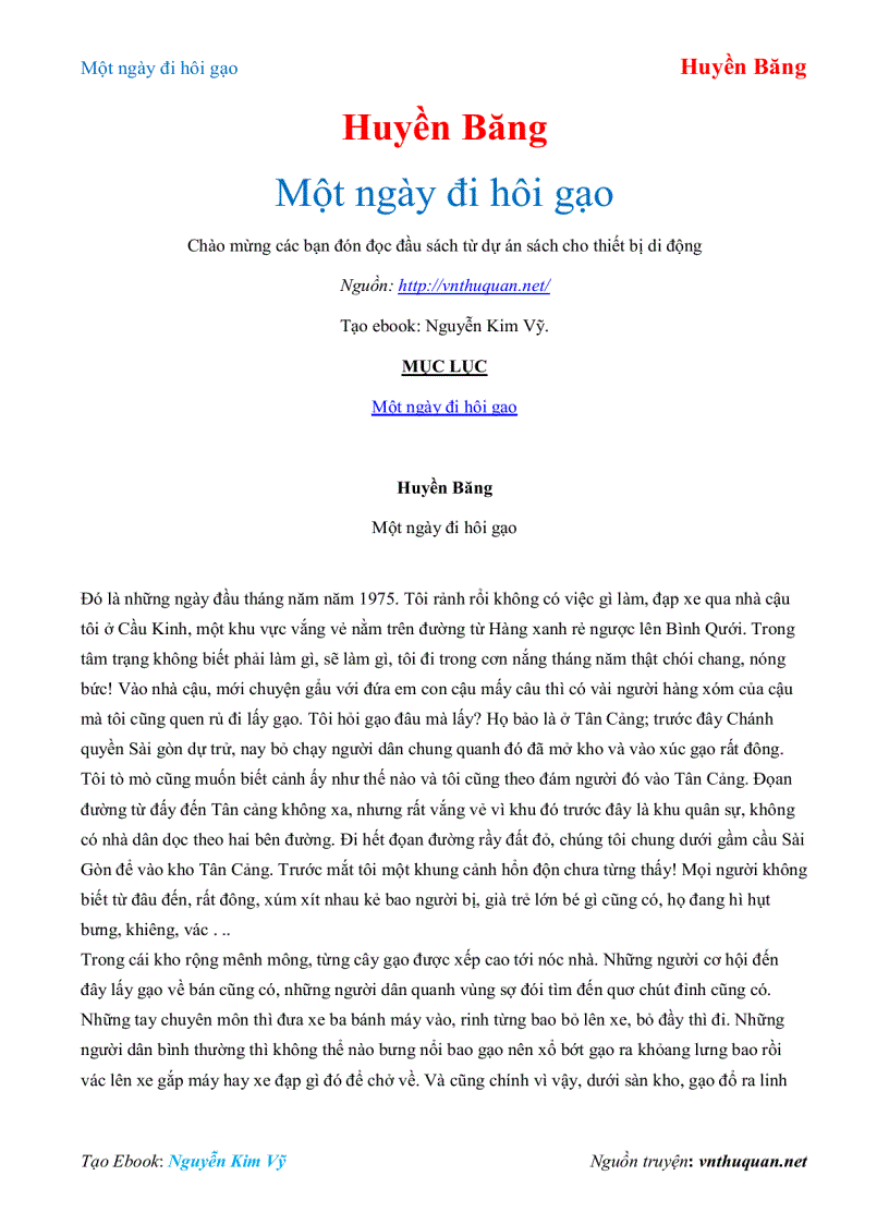 image for page Ebook Một ngày đi hôi gạo Huyền Băng
