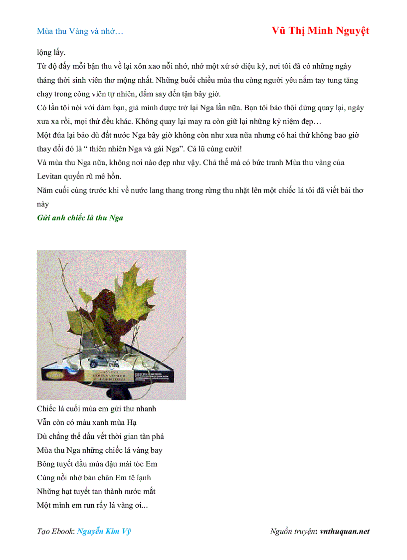 image for page Ebook Mùa thu Vàng và nhớ Vũ Thị Minh Nguyệt