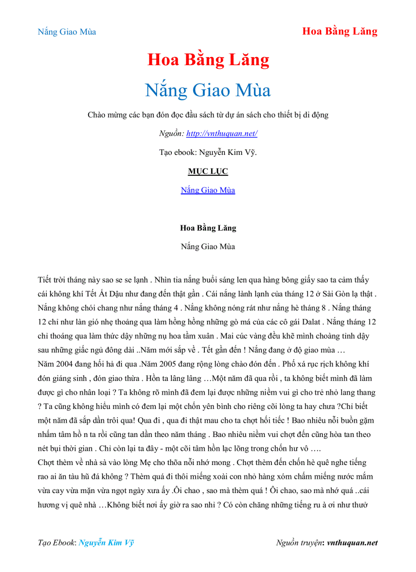 image for page Ebook Nắng Giao Mùa Hoa Bằng Lăng