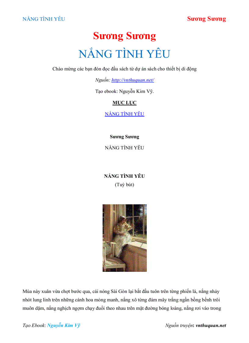 image for page Ebook NẮNG TÌNH YÊU Sương Sương