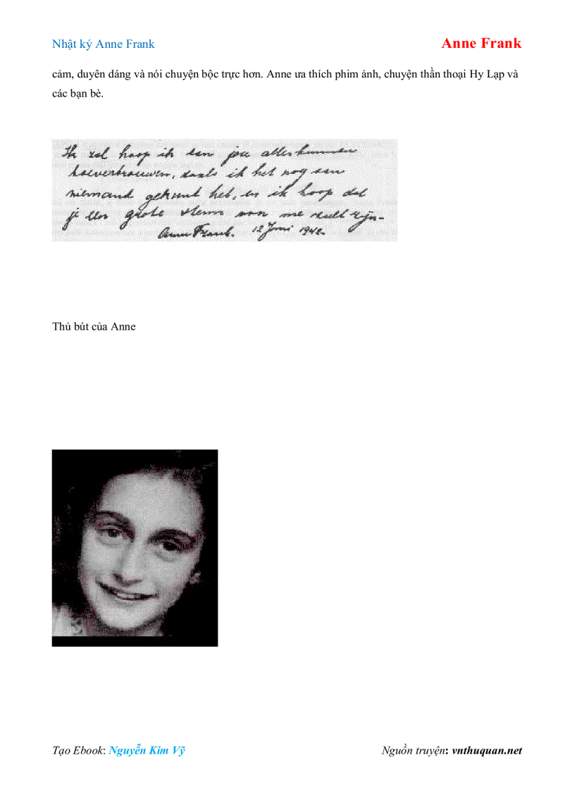 Ebook Nhật ký Anne Frank Anne Frank