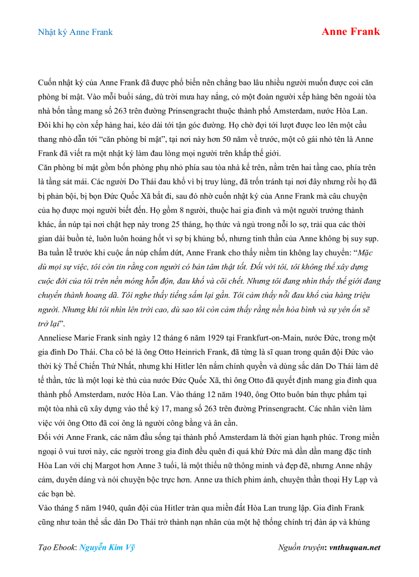 image for page Ebook Nhật ký Anne Frank Anne Frank