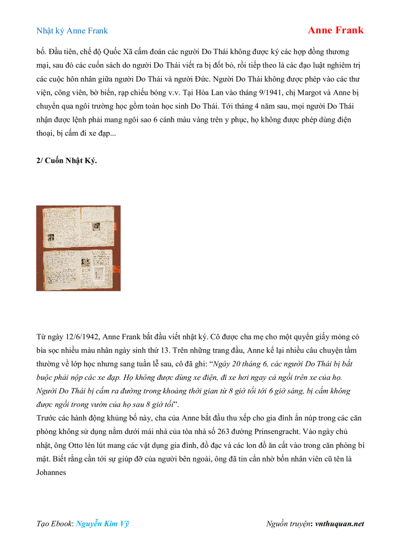 image for page Ebook Nhật ký Anne Frank Anne Frank
