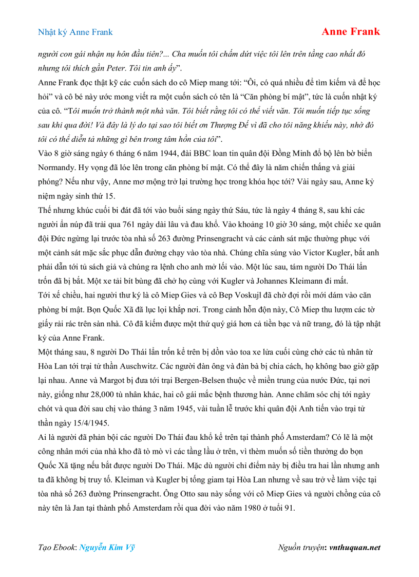 image for page Ebook Nhật ký Anne Frank Anne Frank