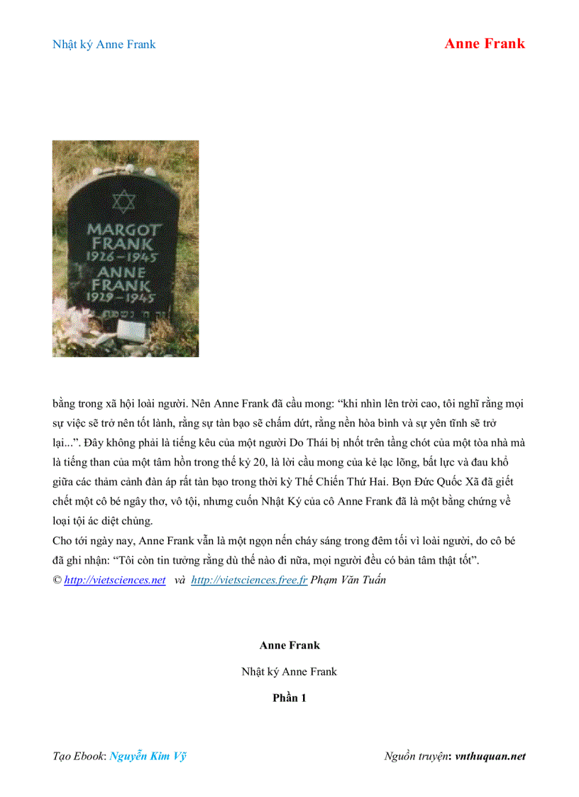 image for page Ebook Nhật ký Anne Frank Anne Frank