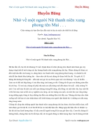 Ebook Nhớ về một người Nữ thanh niên xung phong tên Mai Huyền Băng