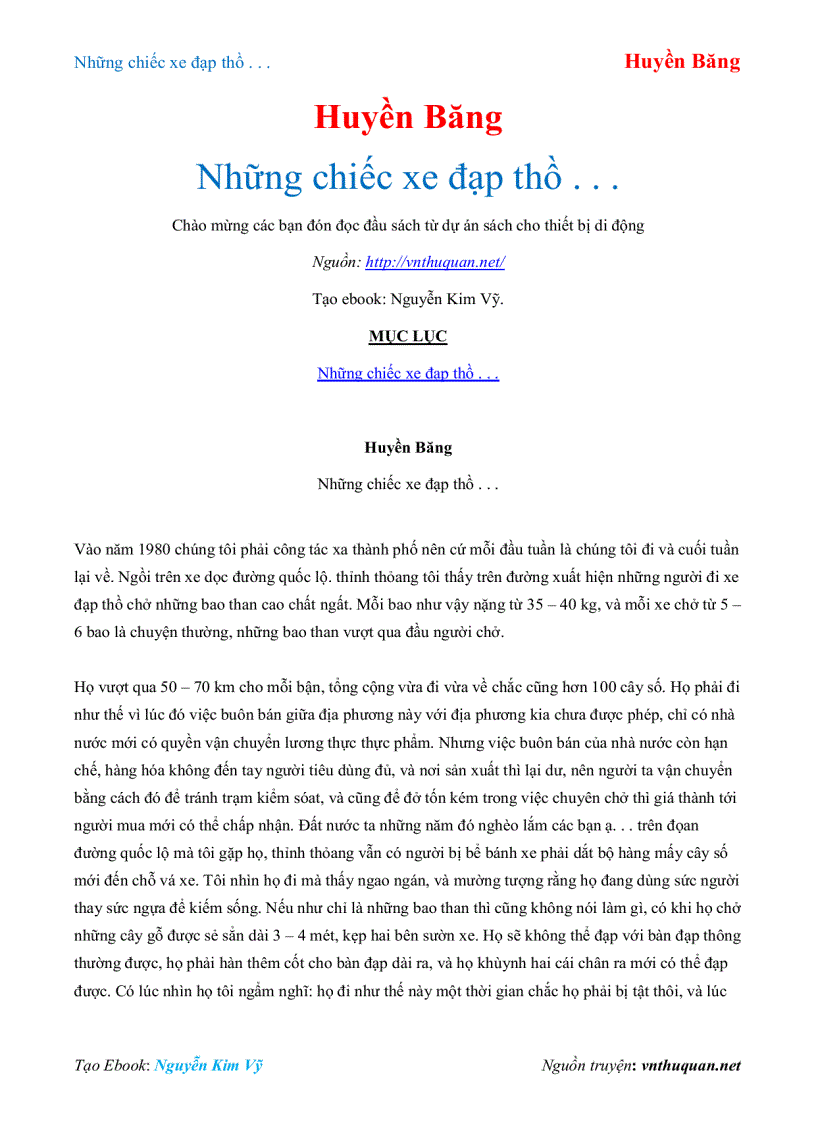 image for page Ebook Những chiếc xe đạp thồ Huyền Băng