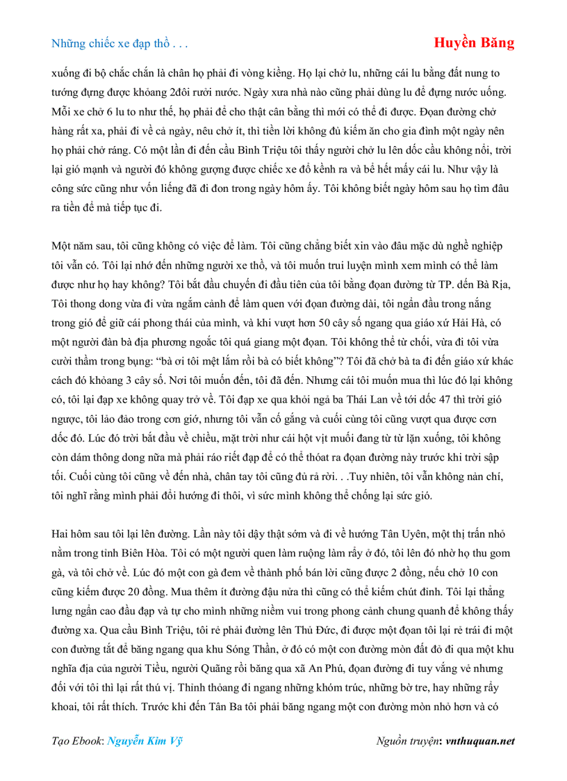 image for page Ebook Những chiếc xe đạp thồ Huyền Băng