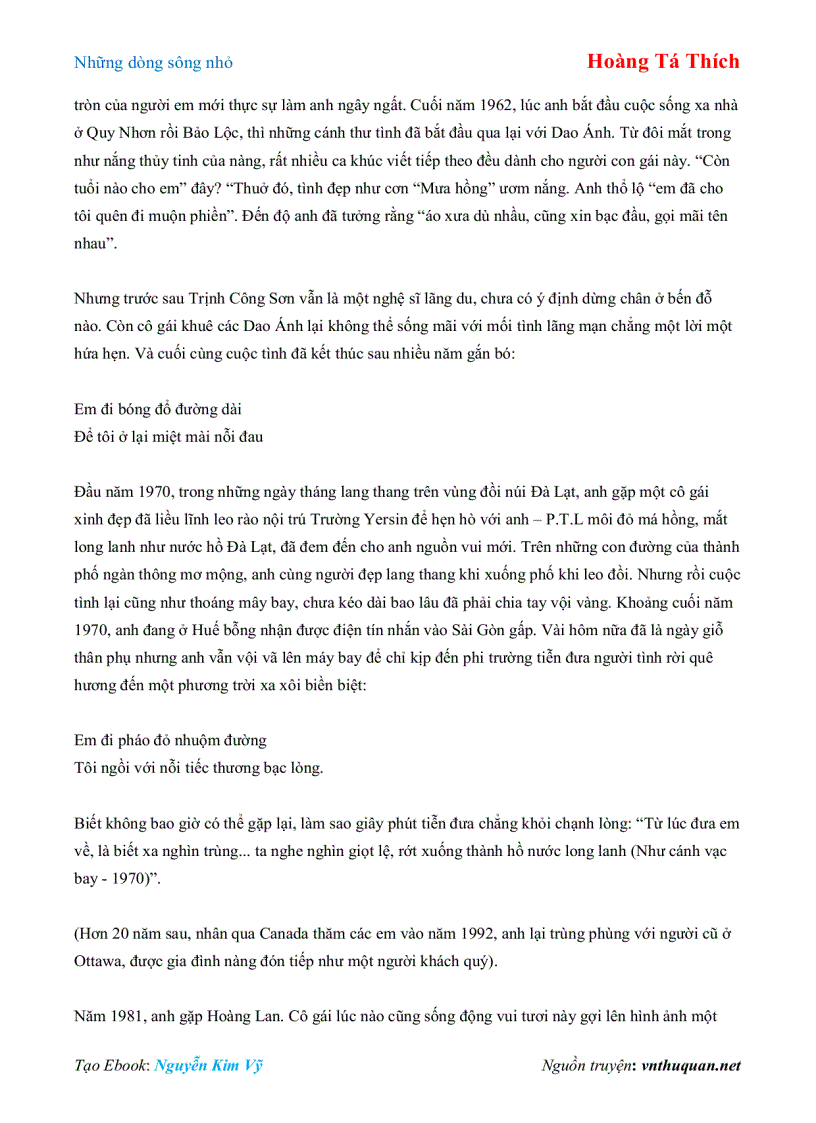 image for page Ebook Những dòng sông nhỏ Hoàng Tá Thích