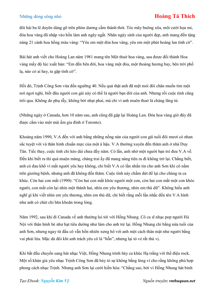 image for page Ebook Những dòng sông nhỏ Hoàng Tá Thích