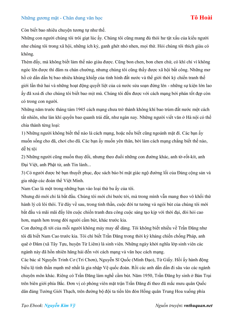 image for page Ebook Những gương mặt Chân dung văn học Tô Hoài