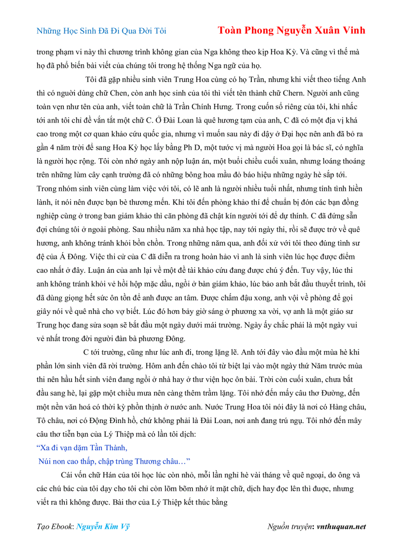 image for page Ebook Những Học Sinh Đã Đi Qua Đời Tôi Toàn Phong Nguyễn Xuân Vinh
