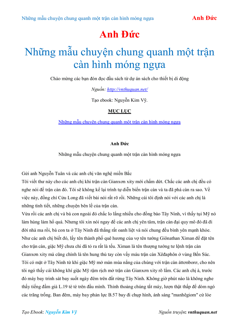 image for page Ebook Những mẫu chuyện chung quanh một trận càn hình móng ngựa Anh Đức