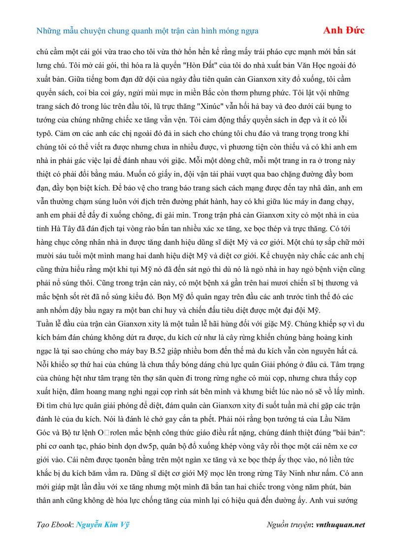 image for page Ebook Những mẫu chuyện chung quanh một trận càn hình móng ngựa Anh Đức