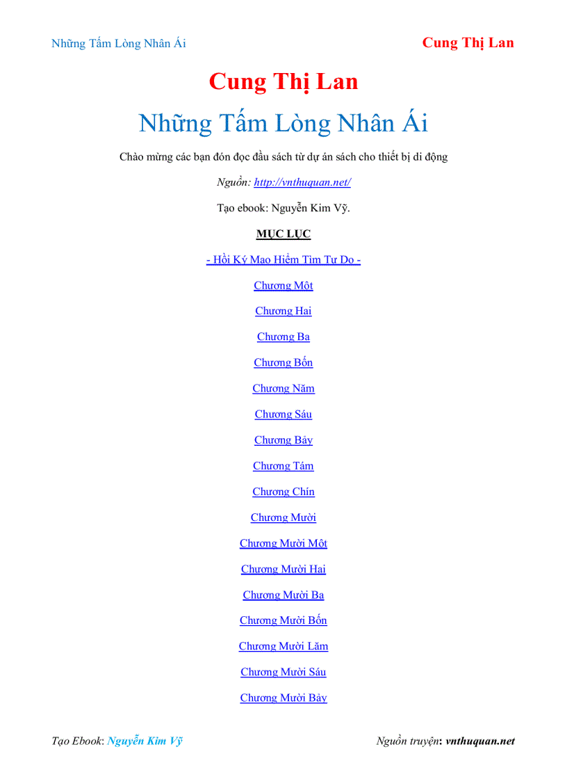 image for page Ebook Những Tấm Lòng Nhân Ái Cung Thị Lan