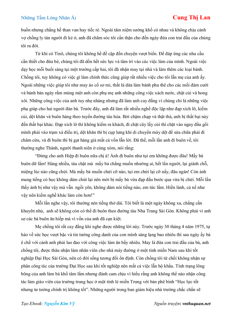 image for page Ebook Những Tấm Lòng Nhân Ái Cung Thị Lan