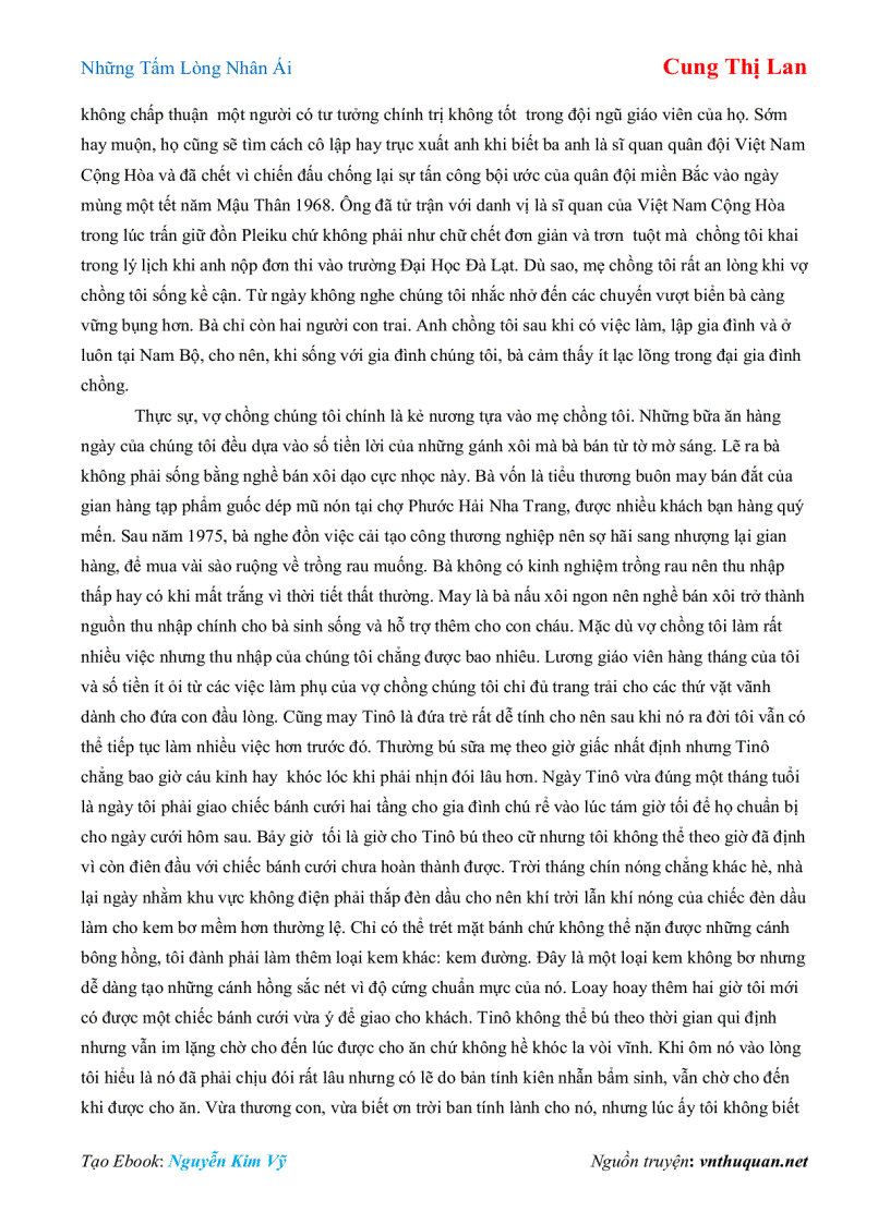 image for page Ebook Những Tấm Lòng Nhân Ái Cung Thị Lan