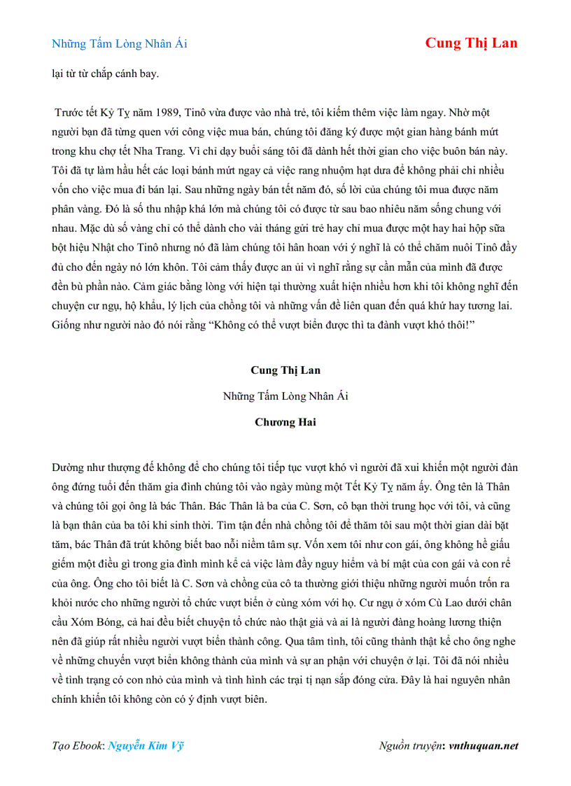 image for page Ebook Những Tấm Lòng Nhân Ái Cung Thị Lan