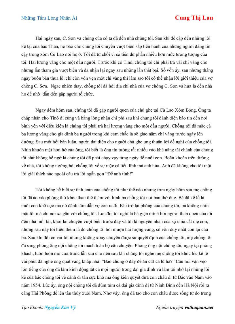 image for page Ebook Những Tấm Lòng Nhân Ái Cung Thị Lan