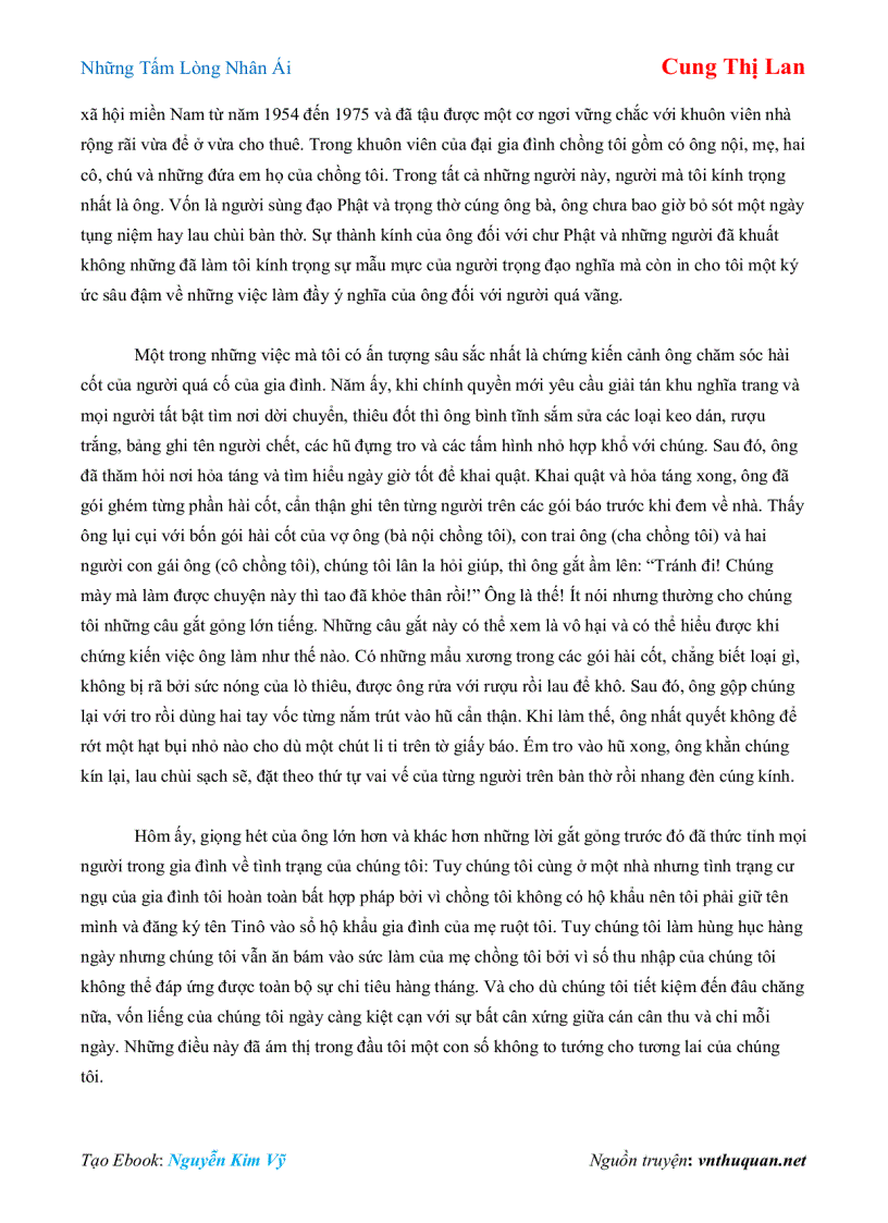 image for page Ebook Những Tấm Lòng Nhân Ái Cung Thị Lan