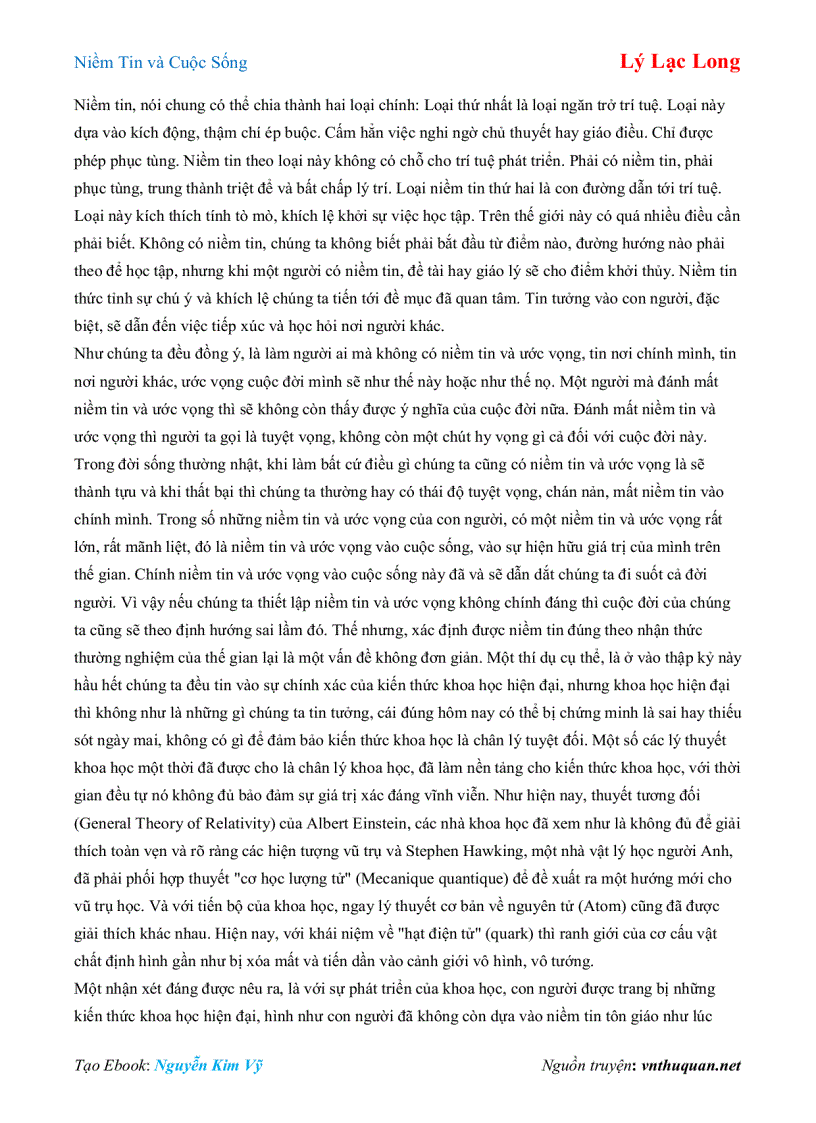 image for page Ebook Niềm Tin và Cuộc Sống Lý Lạc Long
