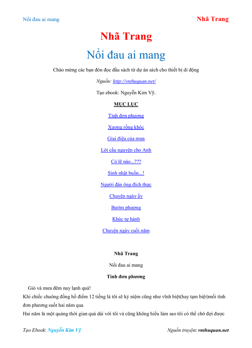 image for page Ebook Nổi đau ai mang Nhã Trang