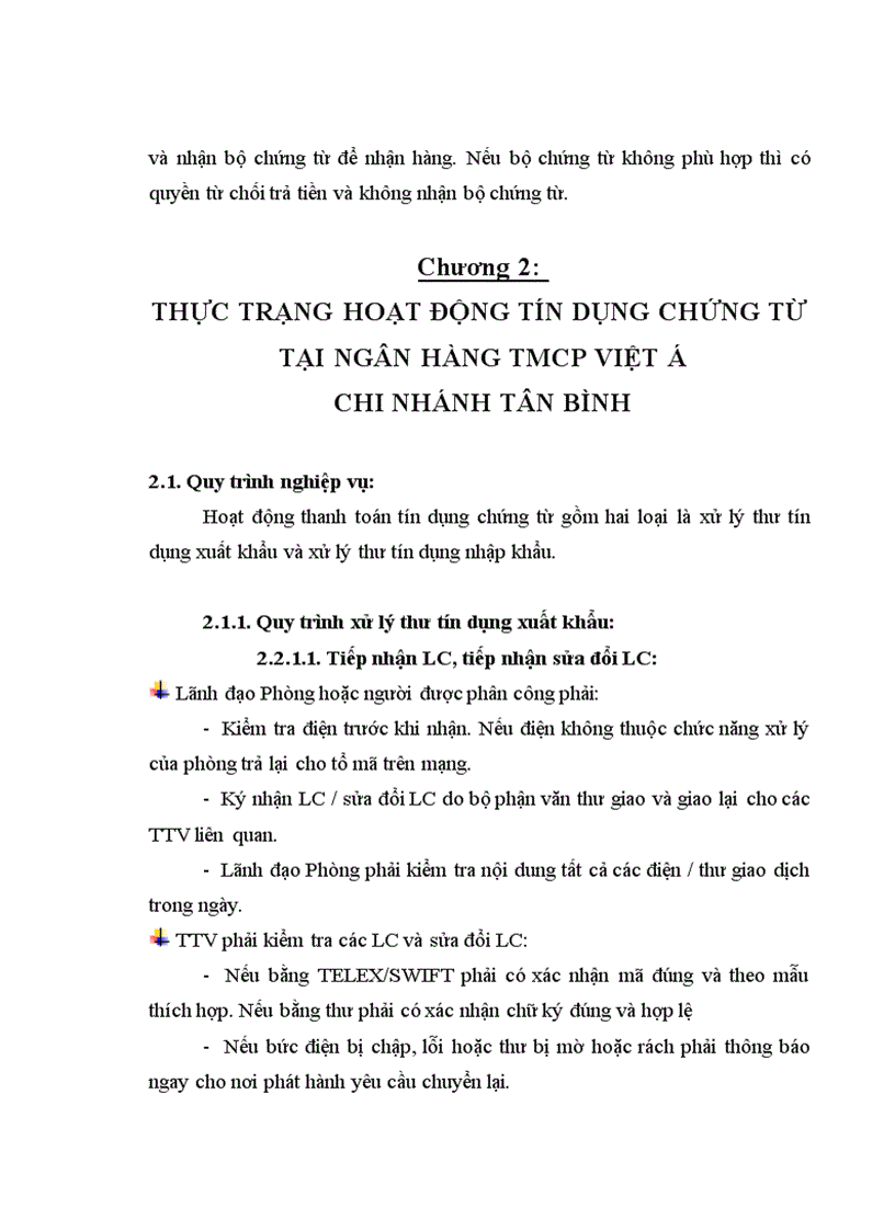 image for page Giải pháp phát triển hoạt động tín dụng chứng từ tại ngân hàng tmcp việt á chi nhánh tân bình
