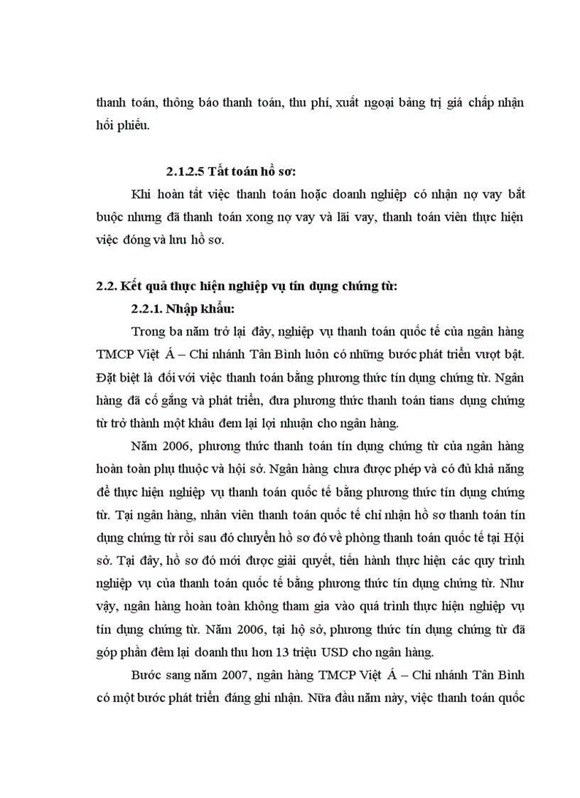 image for page Giải pháp phát triển hoạt động tín dụng chứng từ tại ngân hàng tmcp việt á chi nhánh tân bình