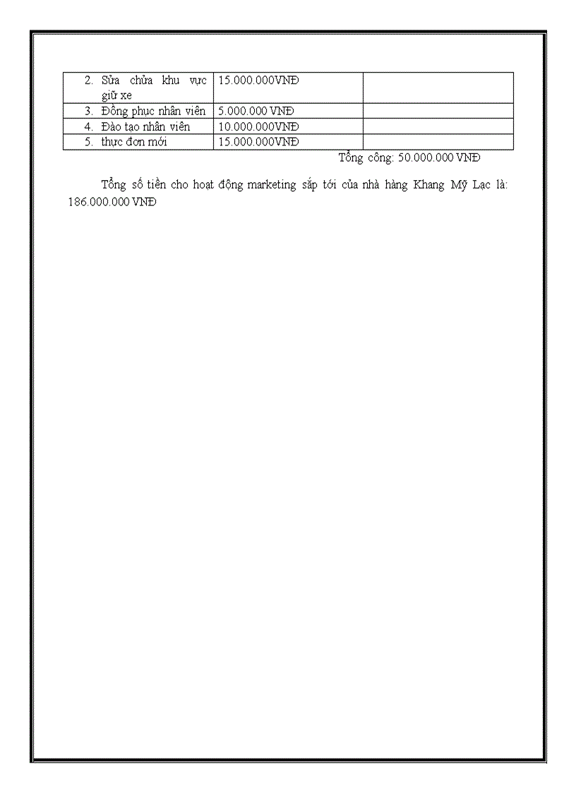image for page Giải pháp marketing mix cho hoạt động kinh doanh của nhà hàng Khang Mỹ Lạc