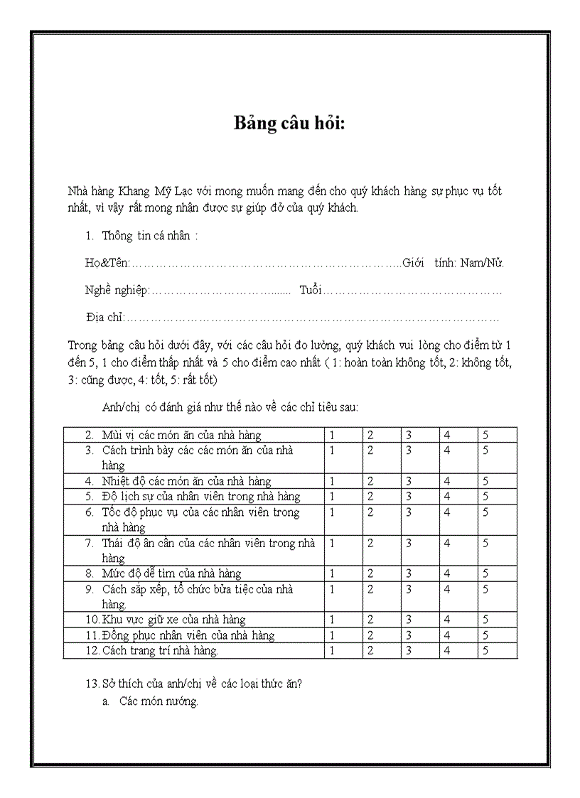 image for page Giải pháp marketing mix cho hoạt động kinh doanh của nhà hàng Khang Mỹ Lạc