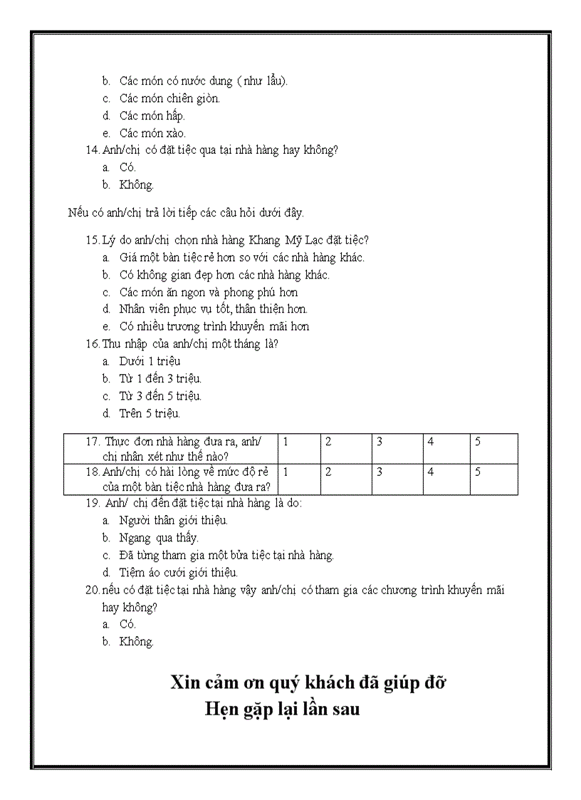 image for page Giải pháp marketing mix cho hoạt động kinh doanh của nhà hàng Khang Mỹ Lạc