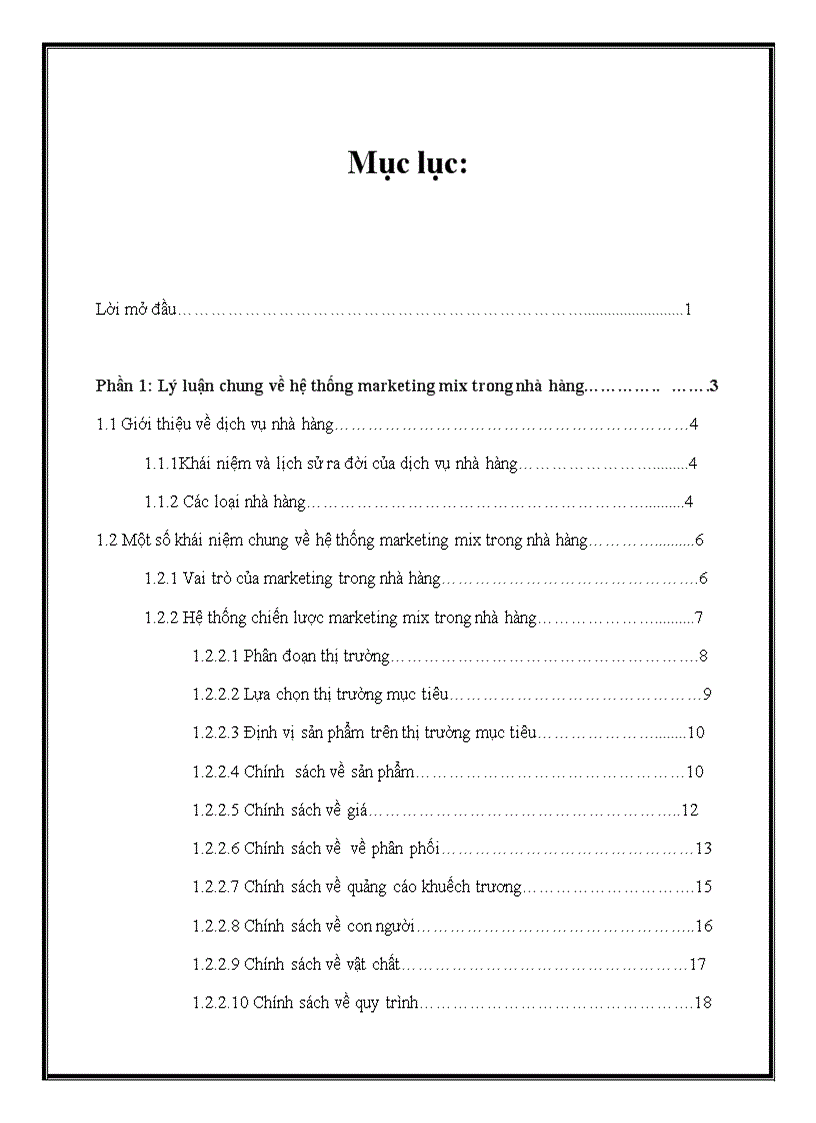 image for page Giải pháp marketing mix cho hoạt động kinh doanh của nhà hàng Khang Mỹ Lạc