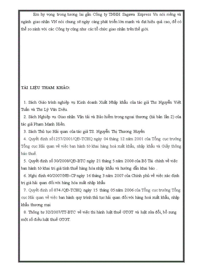 image for page Thực trạng hoạt động giao nhận và thủ tục hải quan hàng hóa nhập khẩu tại sagawa express vietnam co ltd 1