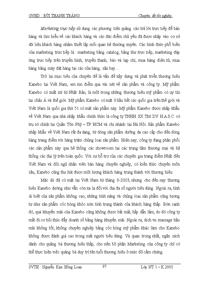 image for page Xây dựng và phát triển thương hiệu mỹ phẩm Kanebo tại Việt Nam