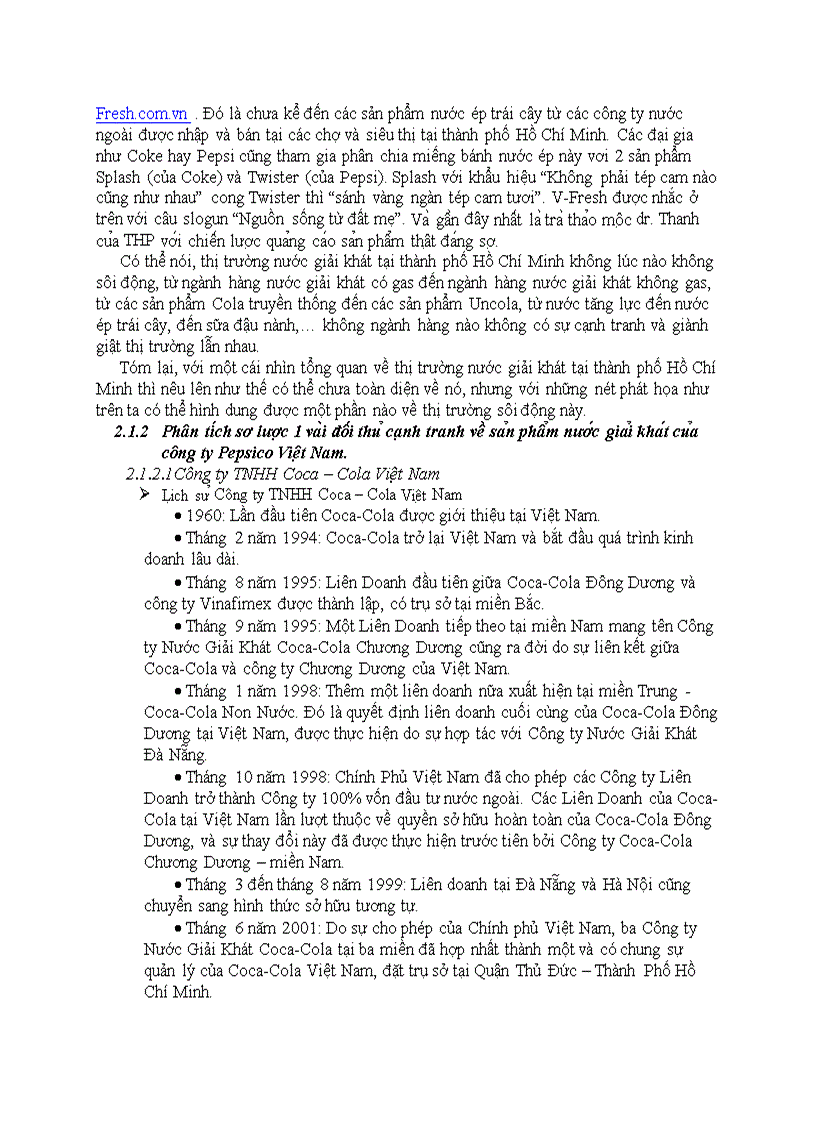 image for page Phân tích chiến lược sản phẩm nước giải khát của công ty pepsico việt nam tại thành phố hồ chí minh