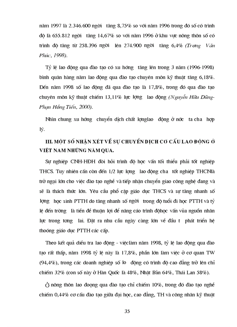 image for page Chuyển dịch cơ cấu lao động trong quá trình chuyển dịch cơ cấu kinh tế theo hướng công nghiệp hoá hiện đại hoá thực trạng và giải pháp