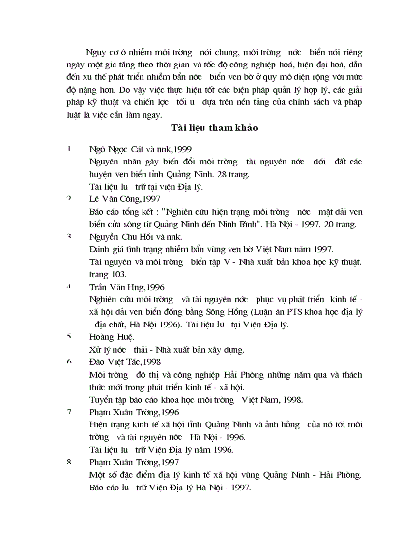 image for page Nghiên cứu đánh giá hiện trạng môi trường nước biển ven bờ khu vực từ quảng ninh đến cửa sông thái bình
