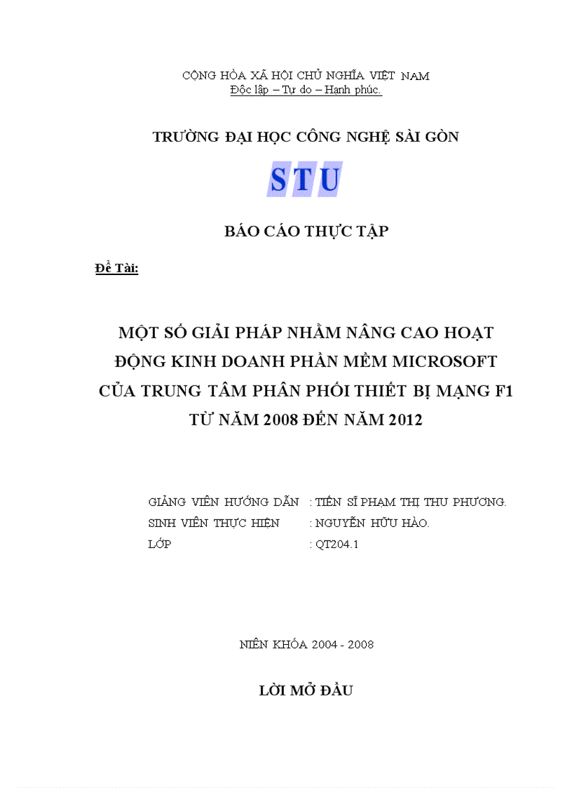 image for page Một số giải pháp nhằm nâng cao hoạt động kinh doanh phần mềm microsoft của trung tâm phân phối thiết bị mạng f1 từ năm 2008 đến năm 2012