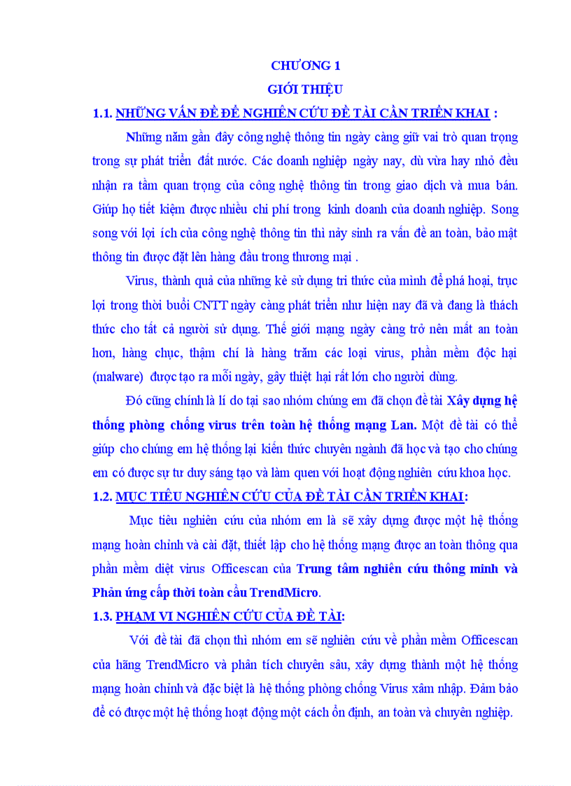 image for page Xây dựng hệ thống phòng chống virus trên toàn hệ thống mạng lan